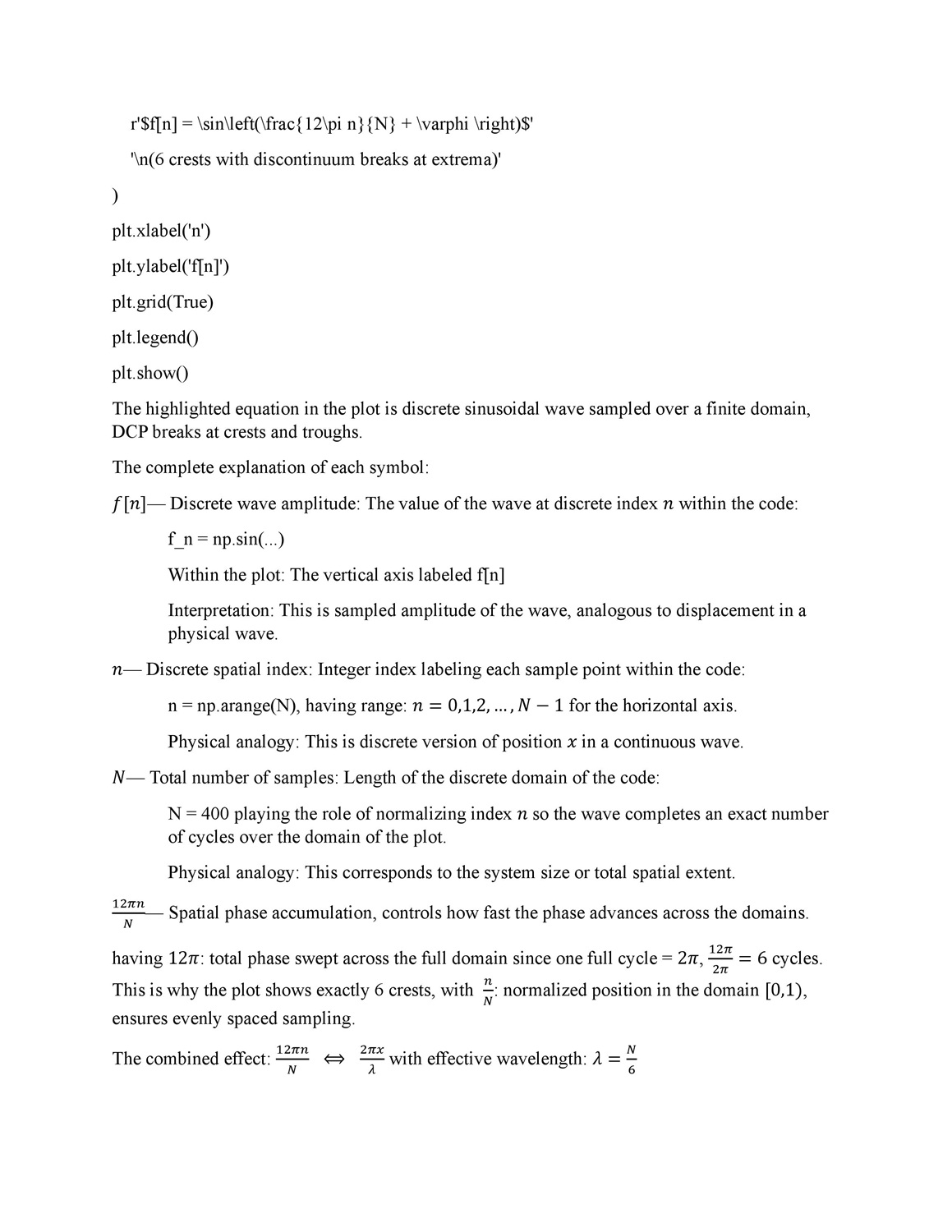 DCP Math Code 1 – Discontinuum Physics